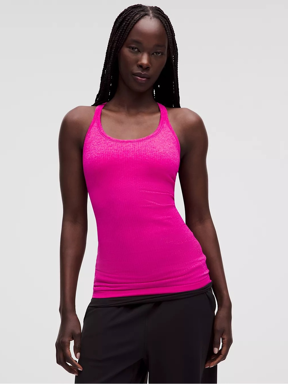 lululemon Ebb to Street Tank Top Pink Flare Size 8 NWT Built-In Bra